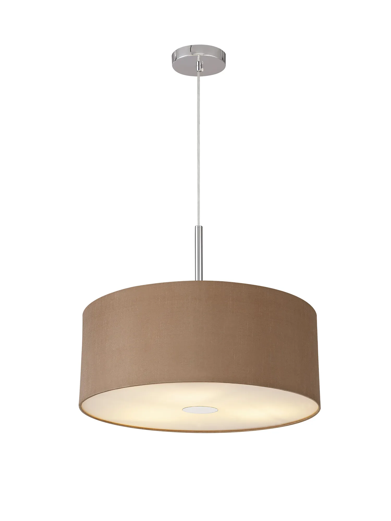 Baymont 50cm 3 Light Pendant Polished Chrome, Antique Gold/Ruby, Frosted Diffuser DK0348  Deco Baymont CH AG